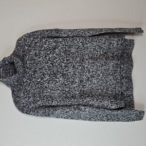 Old Navy Women’s Marled Turtleneck Sweater Black White Knit Small